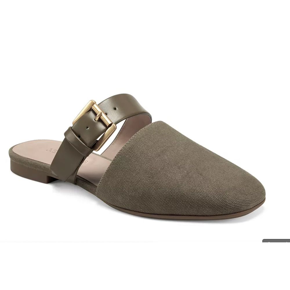 Aerosoles Women's Flat Mule Ibiza Olive Size 10 Slip On Shoes